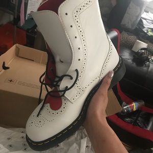 Brand New White Leather Dr. Martens Size 11